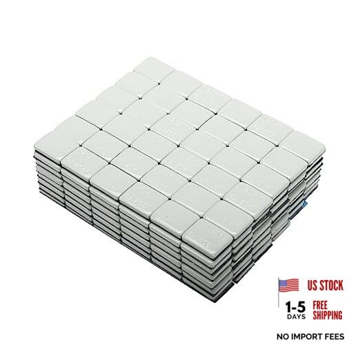 9 Lb. Box Wheel Weights- 0.5oz, 1/2 Oz. Stick On Adhesive 1/2 oz – 288pcs Grey