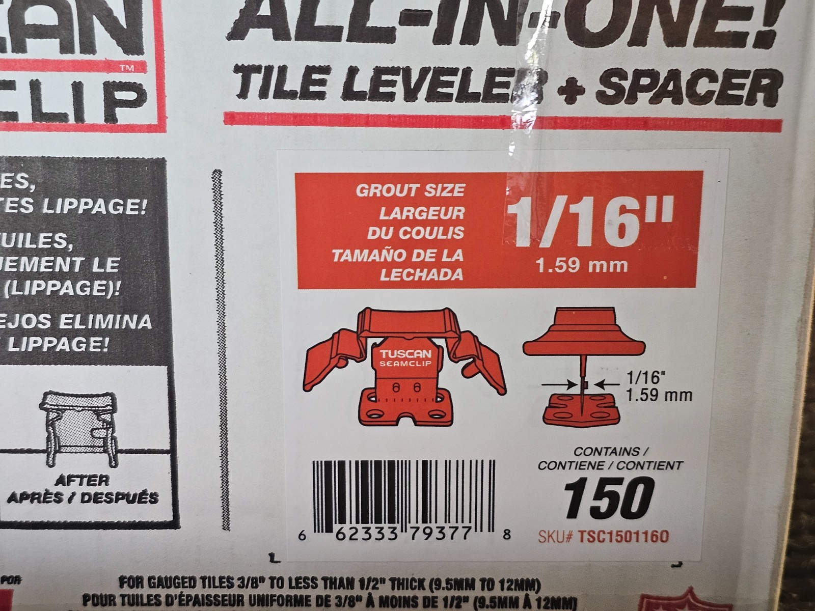 (QTY 150) Pearl Tuscan TSC150116O 1/16 in Tile Leveler/Spacer System – Orange