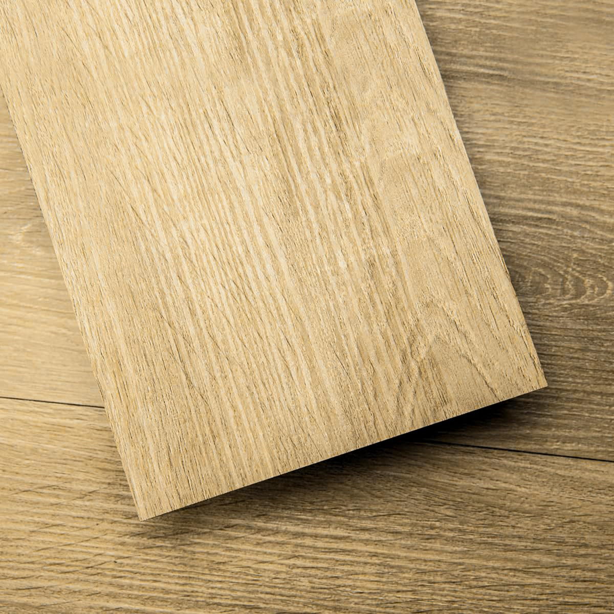 Peel and Stick Floor Tile Vinyl Wood Plank 36-Pack 54 Sq.Ft, Light Grey, Rigid S