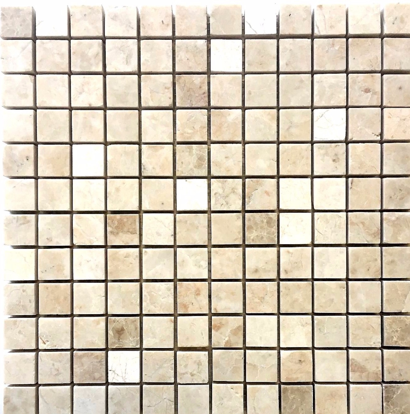 1×1 Botticino Brushed Marble Mosaic Tile Wall Backsplash Floor Kitchen Bathroom