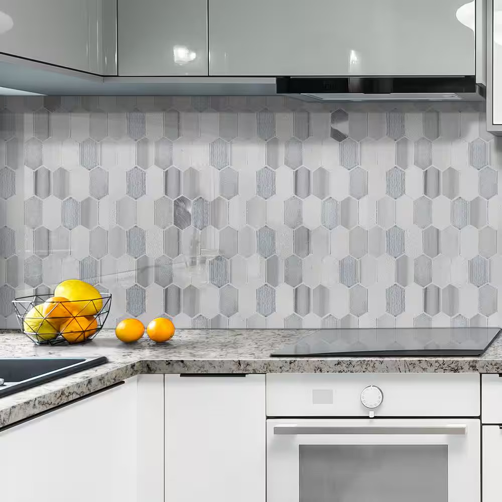 Harlow Picket 11.5 In. X 12.4 In. X 8 Mm Textured Multi-Surface Mesh-Mounted Mos
