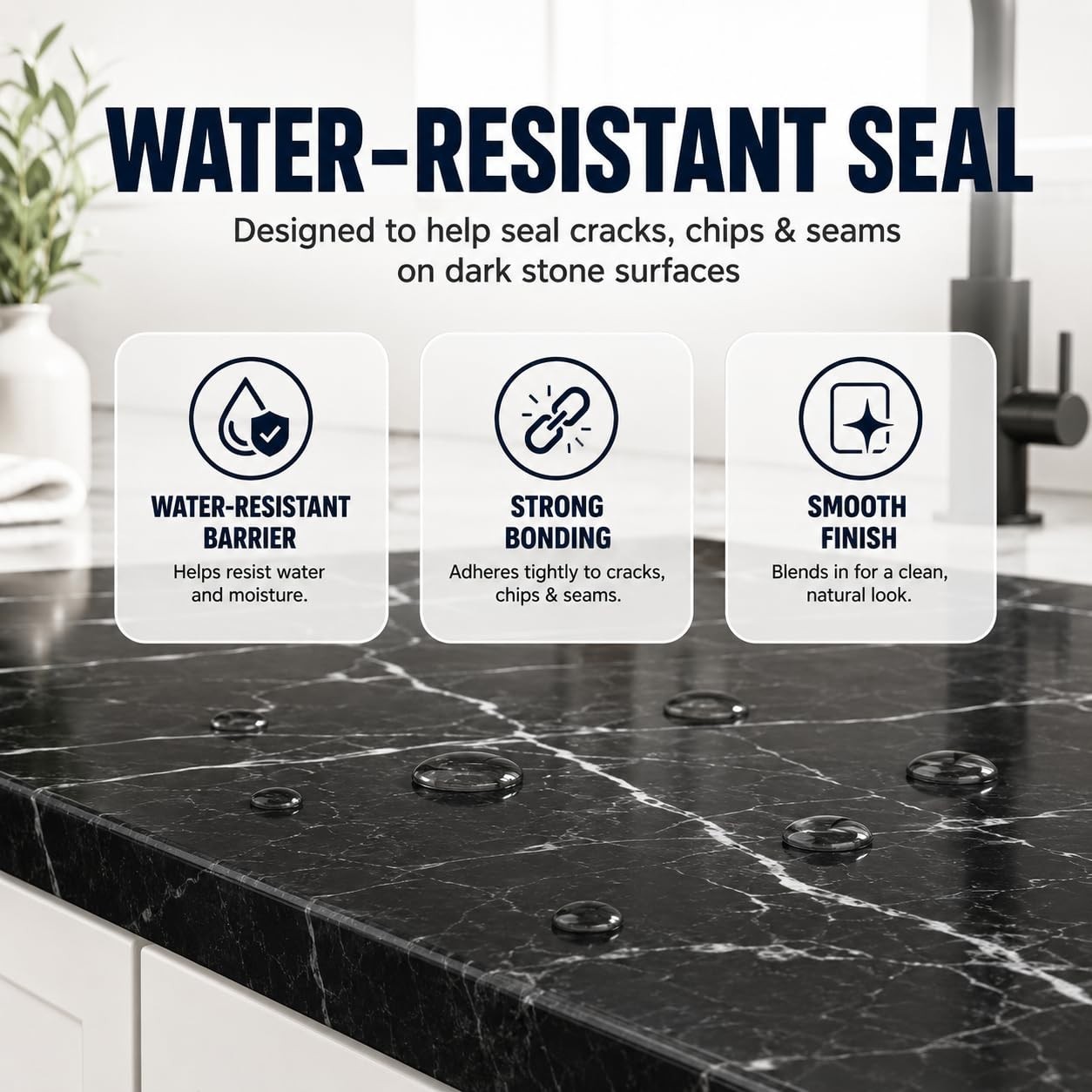 Quartz Countertop Repair Kit – Fix Chips, Cracks & Scratches on Marble, Tile & S