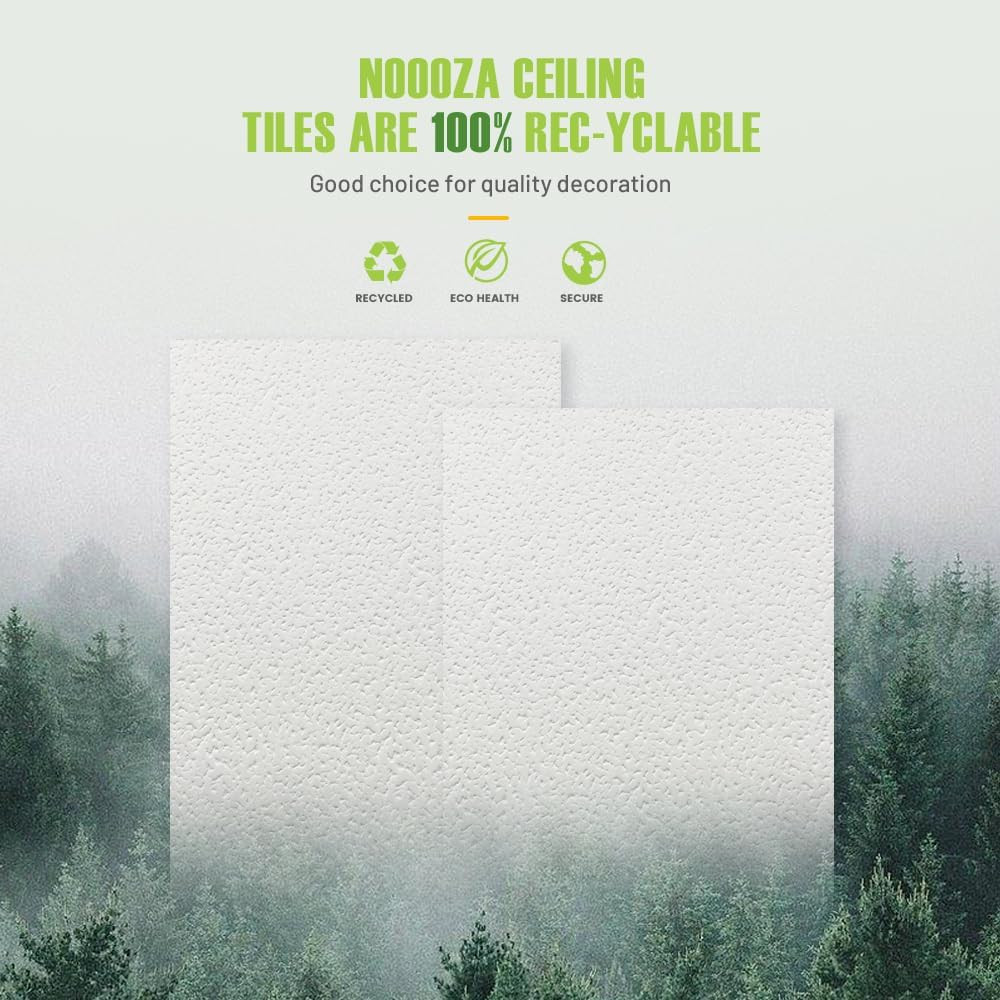 Waterproof 2×4 Drop Ceiling Tiles – 12 Pack, Fire-Rated & Washable PVC