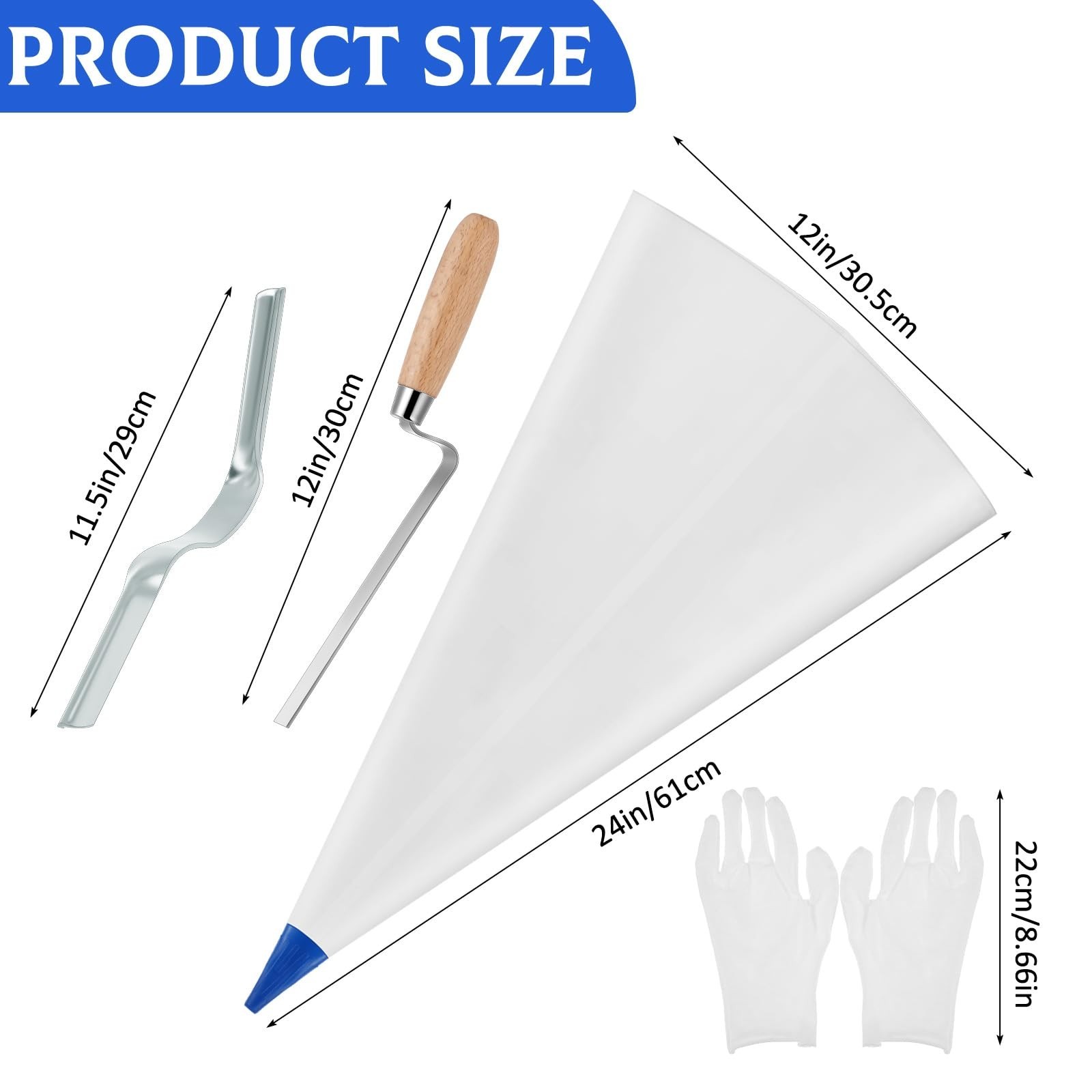 9-Piece Tile Grout & Masonry Tool Set – Cement Sealer Bags, Brick Jointer, Tuck