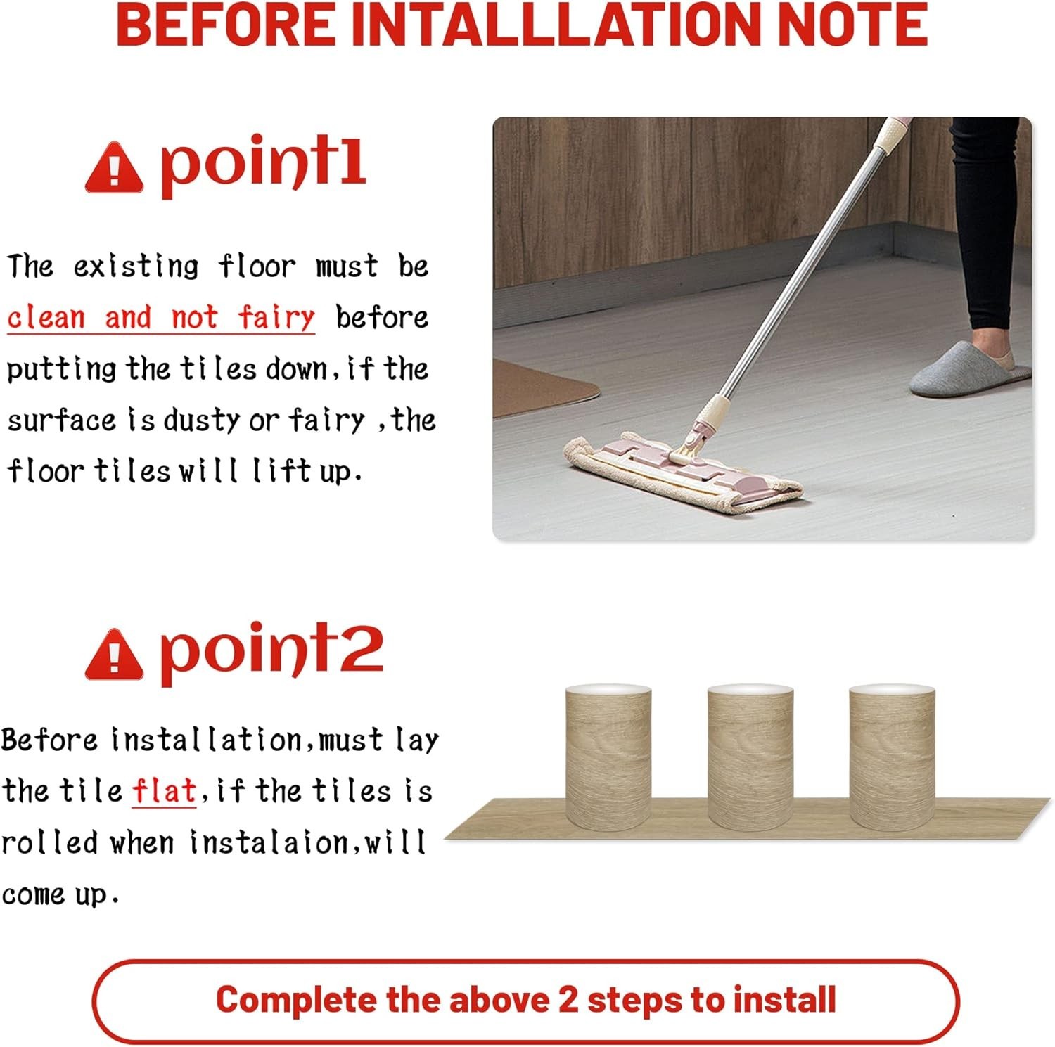 54 Sq.Ft,Wood Floor Tiles,36 Pack Grey Vinyl Flooring No Adhesive Residue 36″…
