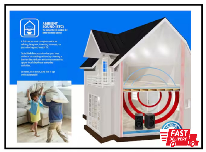 50 Sq. Ft. 3 Ft. W X 16.7 Ft. L X 3 Mm T Underlayment with Sound and Moisture Ba