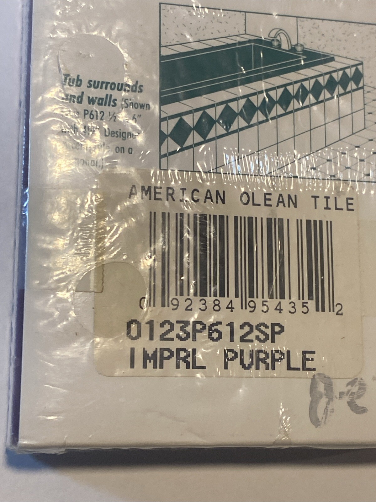 Pack 12 IMPERIAL PURPLE Ceramic Tile Pencil Liner Sizzle 1/2″ X 6 American Olean