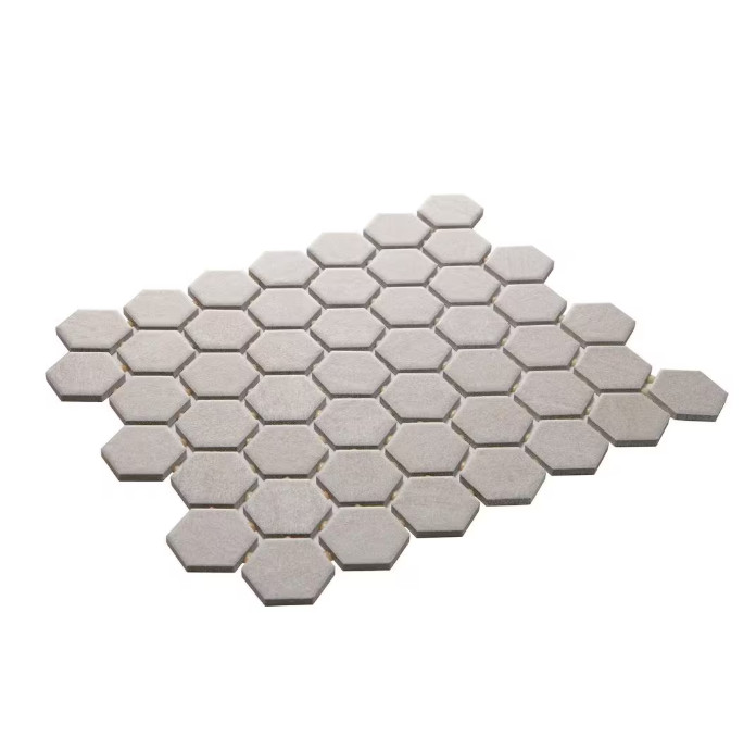 Daltile Nova Falls Gray 10in x 12in Glazed Ceramic Hexagon Mosaic Tile 9.7 sqft