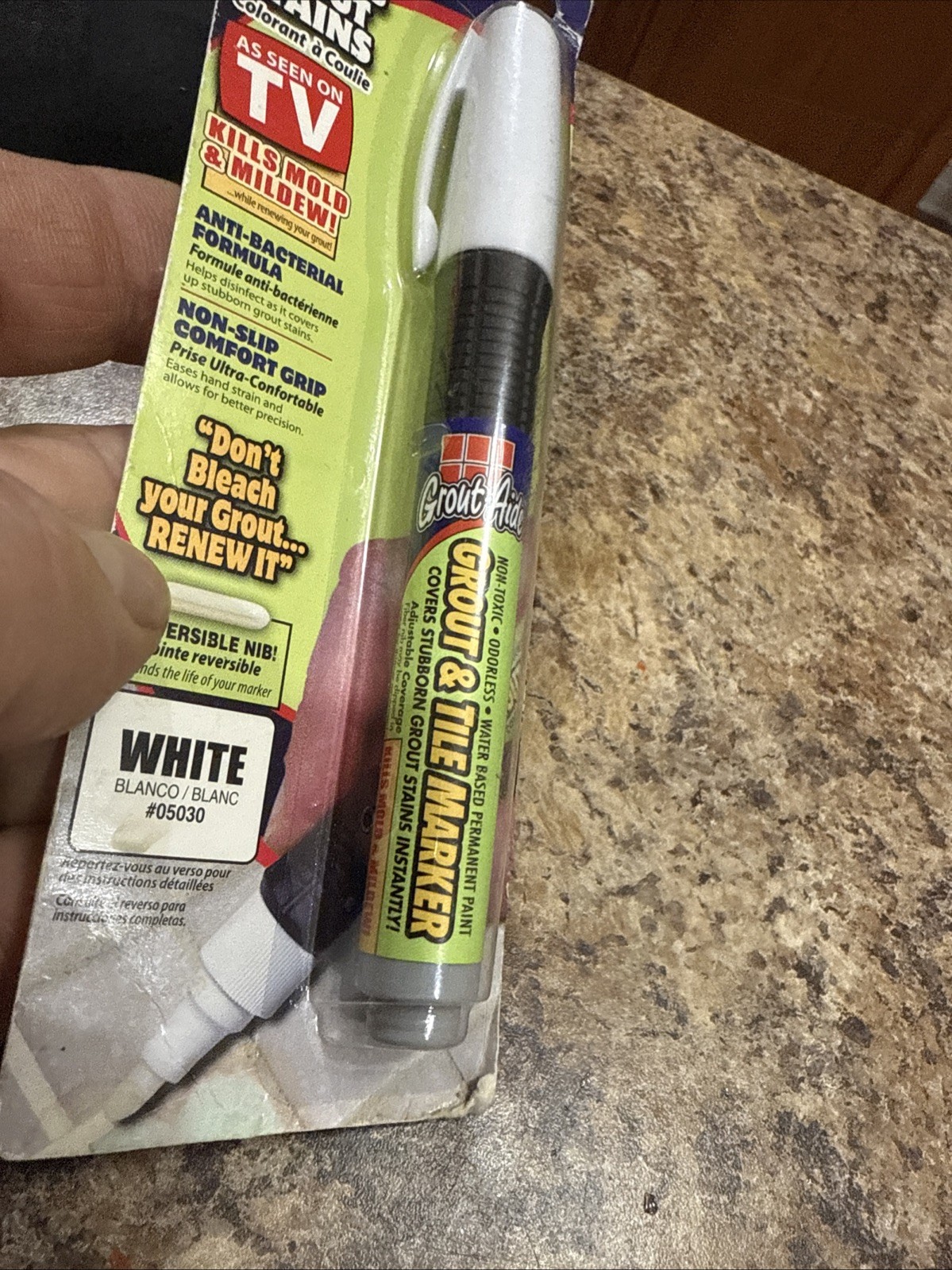As Seen On TV Grout-Aide Marker Kills Mold Mildew Covers Grout Stains Instantly