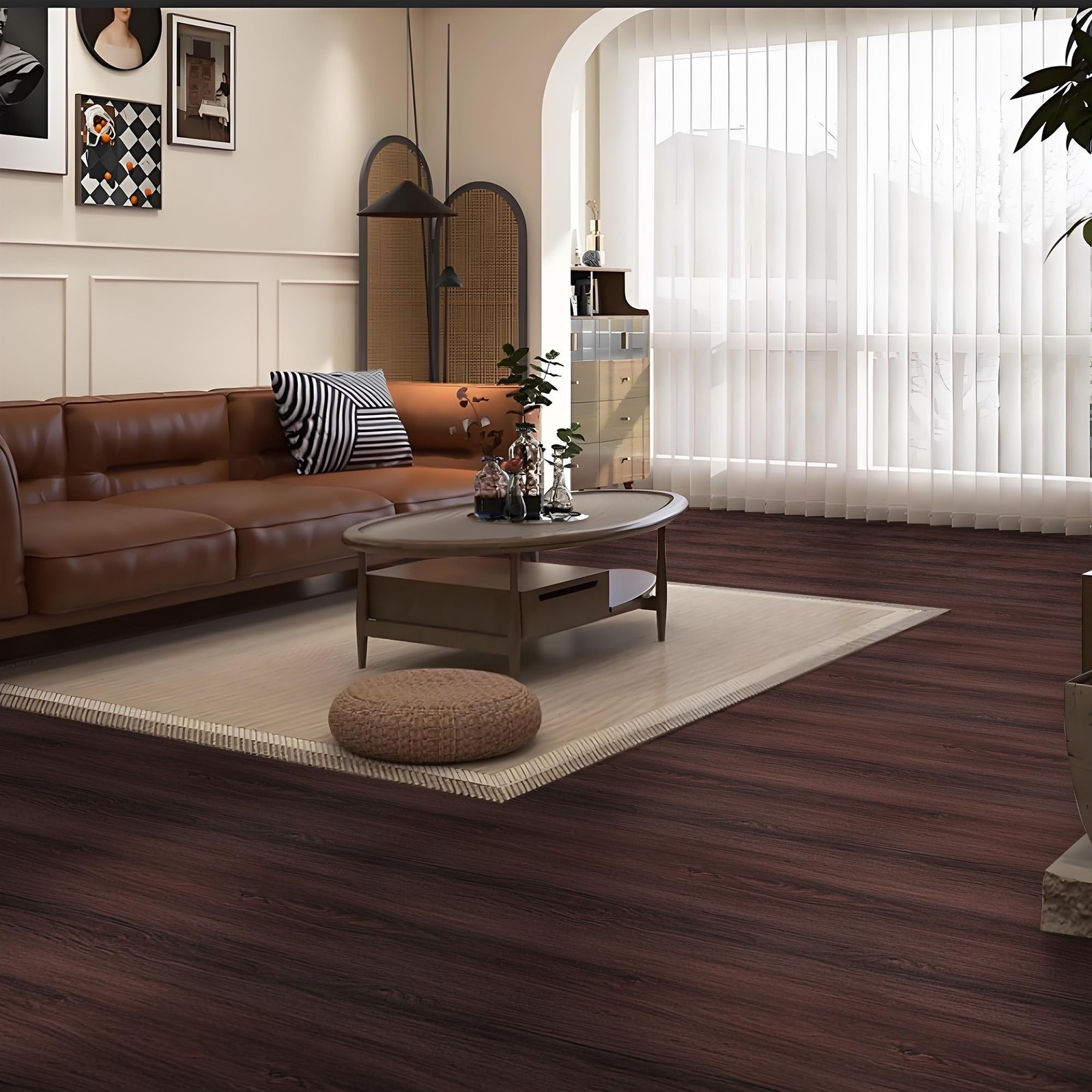 Dureidos Peel and Stick Floor Tiles: 11.8″ x 138″ Waterproof Vinyl Flooring R…