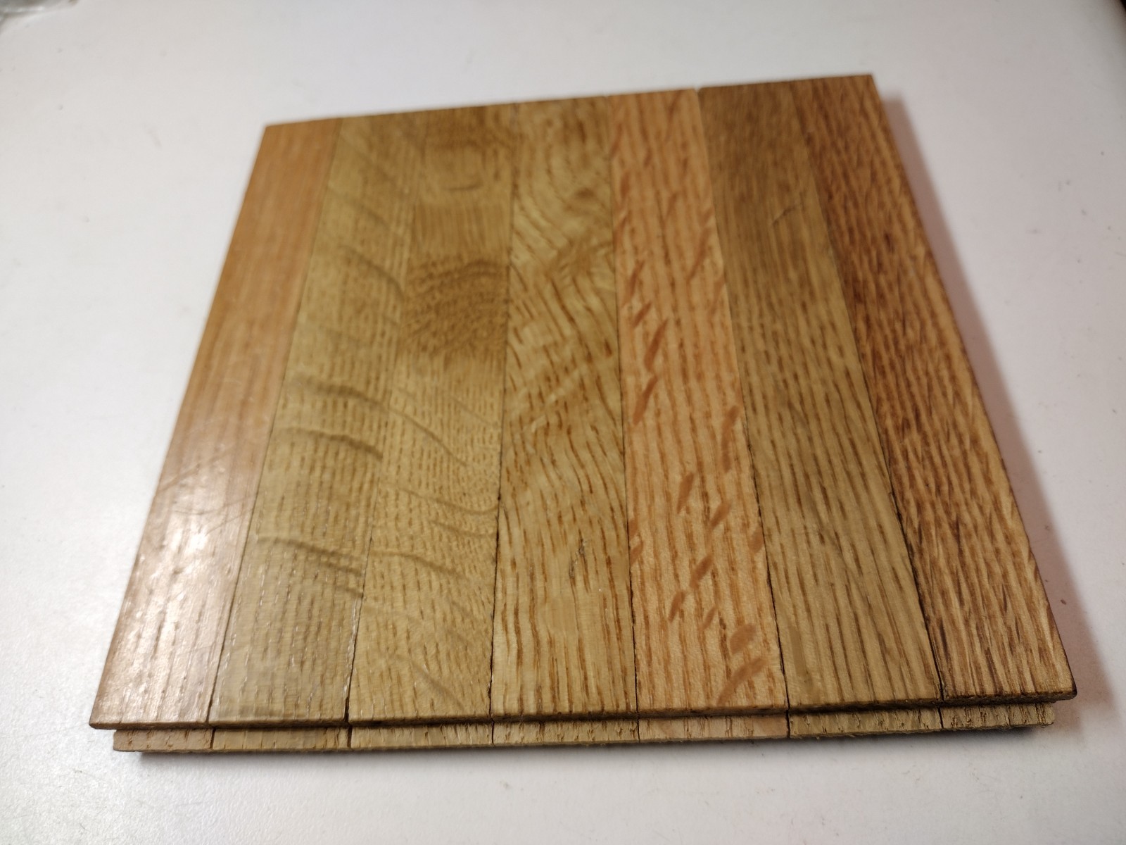 1 Bruce 6″x6″ Square 5/16″ Light Natural Oak Parquet Tile AHS100 Desert 7 Finger