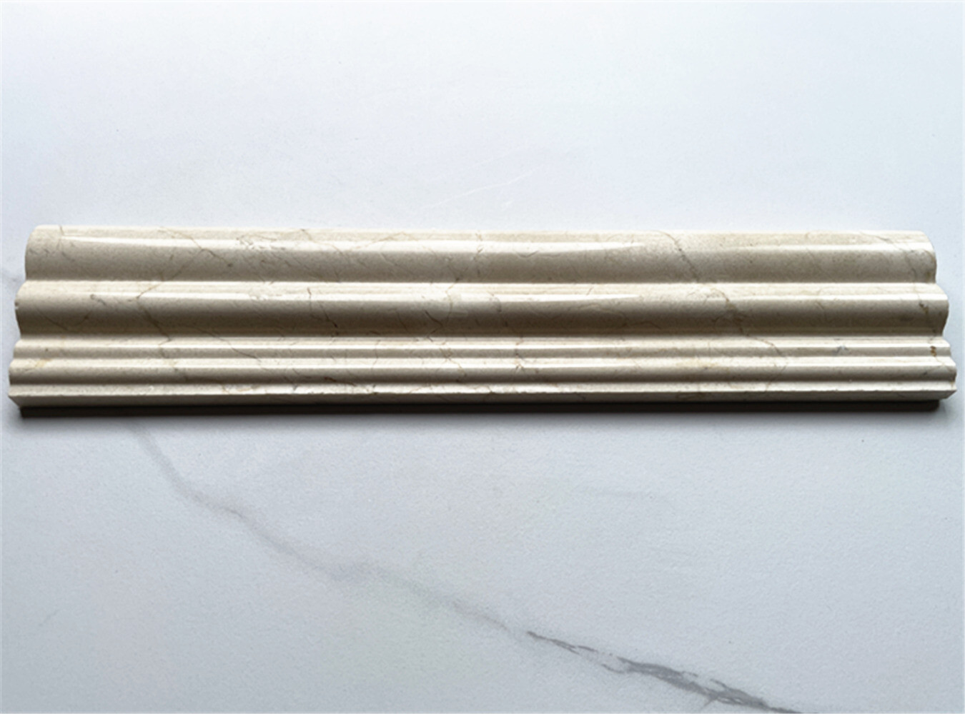M14P Crema Marfil Marble 2-1/2×12 Chair Rail Trim Molding Polished