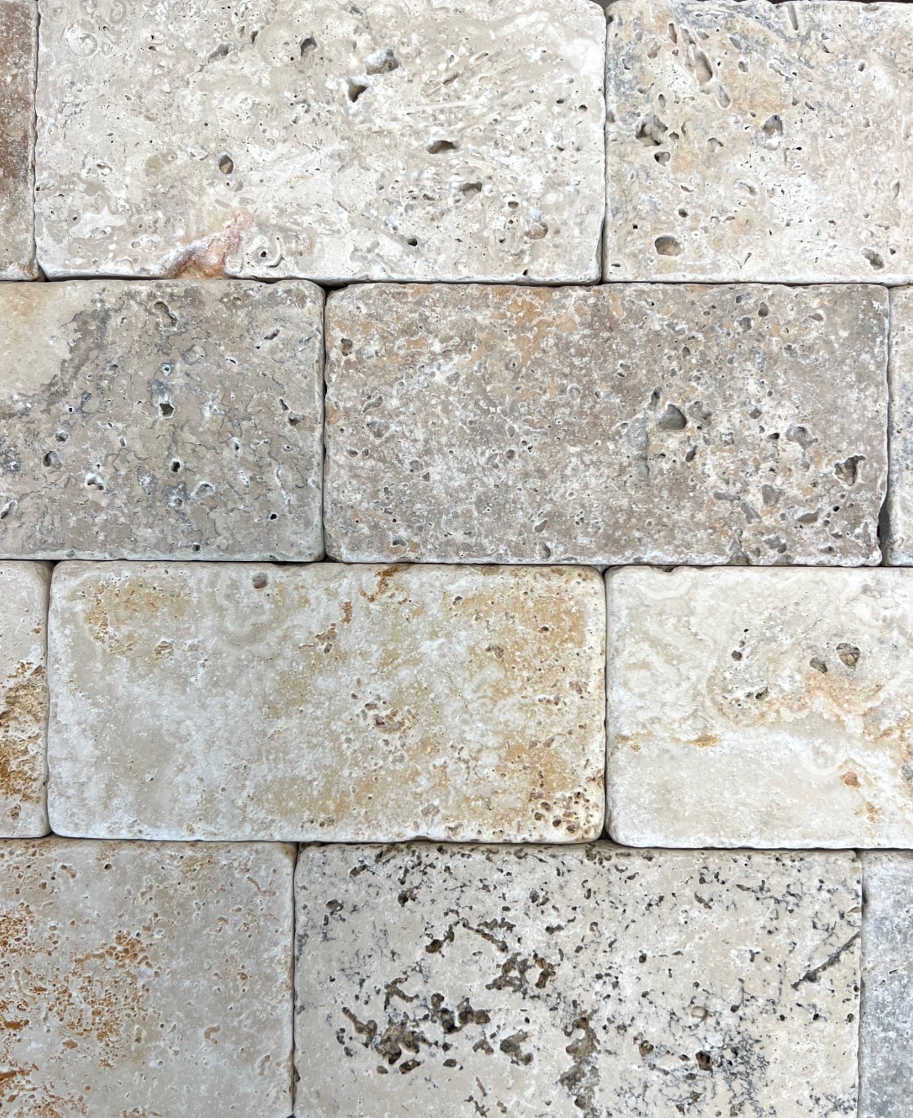 Antico Rustic Mix 3×6 Tumbled Aged Travertine Tile Floor Wall (Sold per SF) Bath