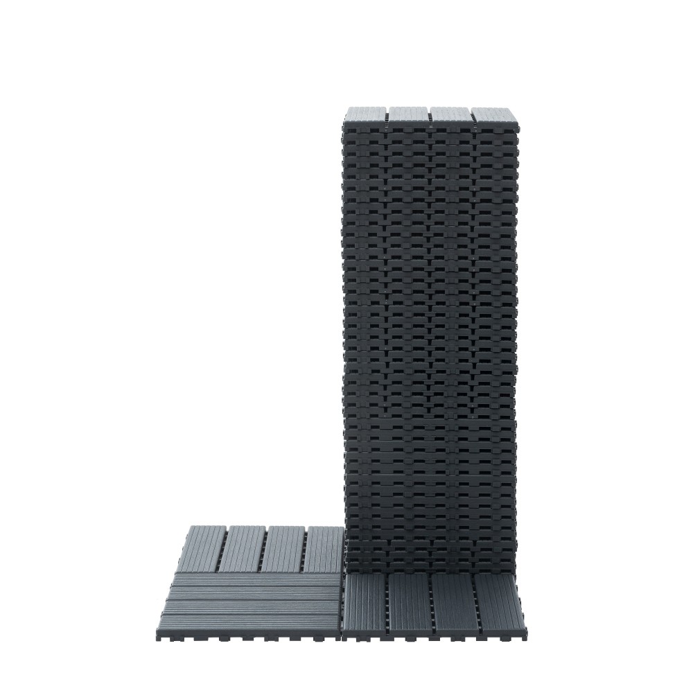 44PC 12″x12″ Interlock Patio Deck Tiles Waterproof Outdoor Flooring Garden Yard