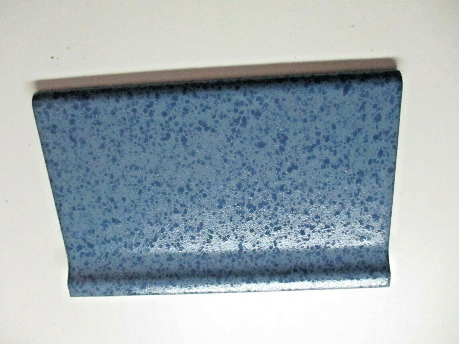 1 Tile Mannington US 6″ Mottled Crst Marine Blue Bullnose Cove Base Ceramic Wall