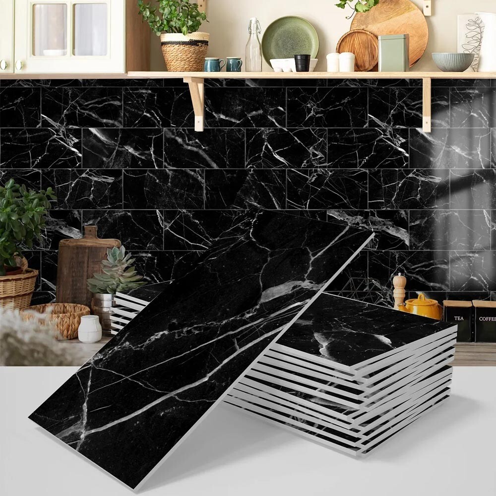 20/40pcs Peel and Stick Marble Floor WallPanels 23.6″x11.8″ PVC Tiles Sticker