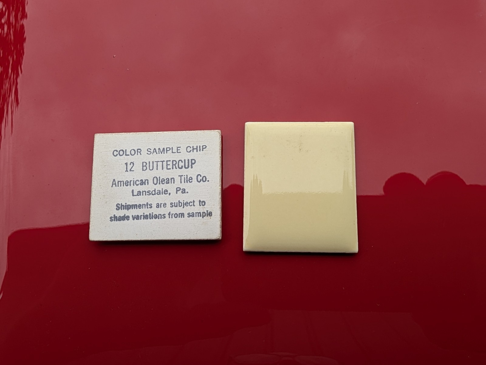 3 pc American Olean Bullnose 2×6 #12 Buttercup Yellow Corners L&R S4269 S4200