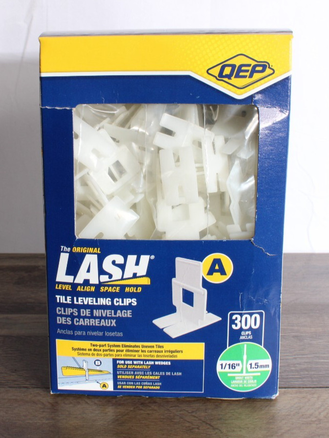 QEP LASH White 1/16″ Title Leveling Clips 300 Pk Title Spacer Level System New