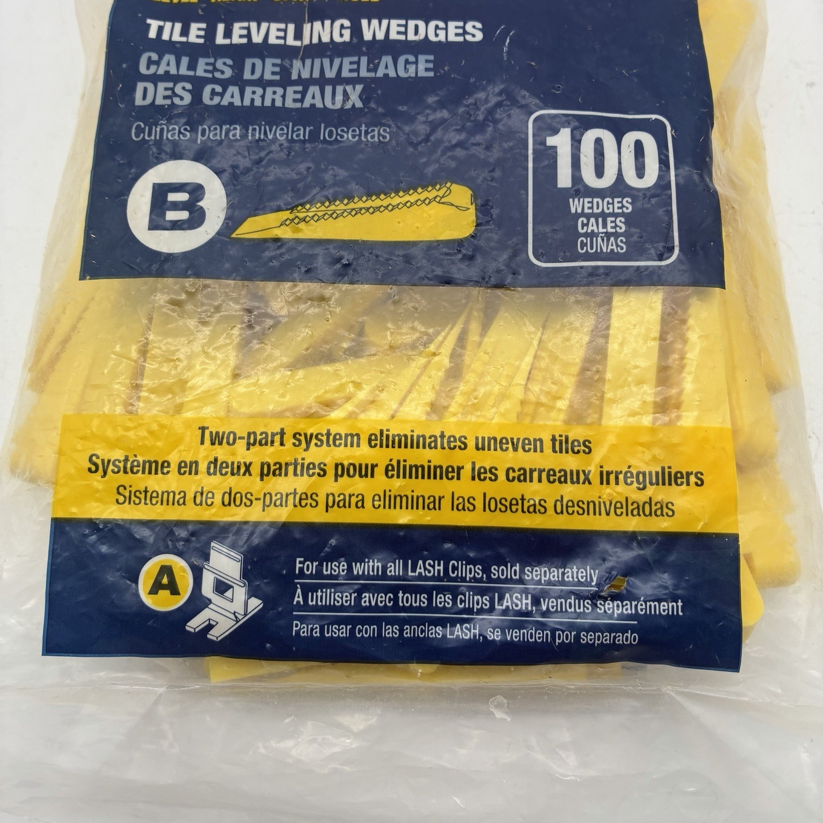 QEP Lash Tile Leveling Wedges 100 Ct Bag Part B New in Package No. 99726 USA