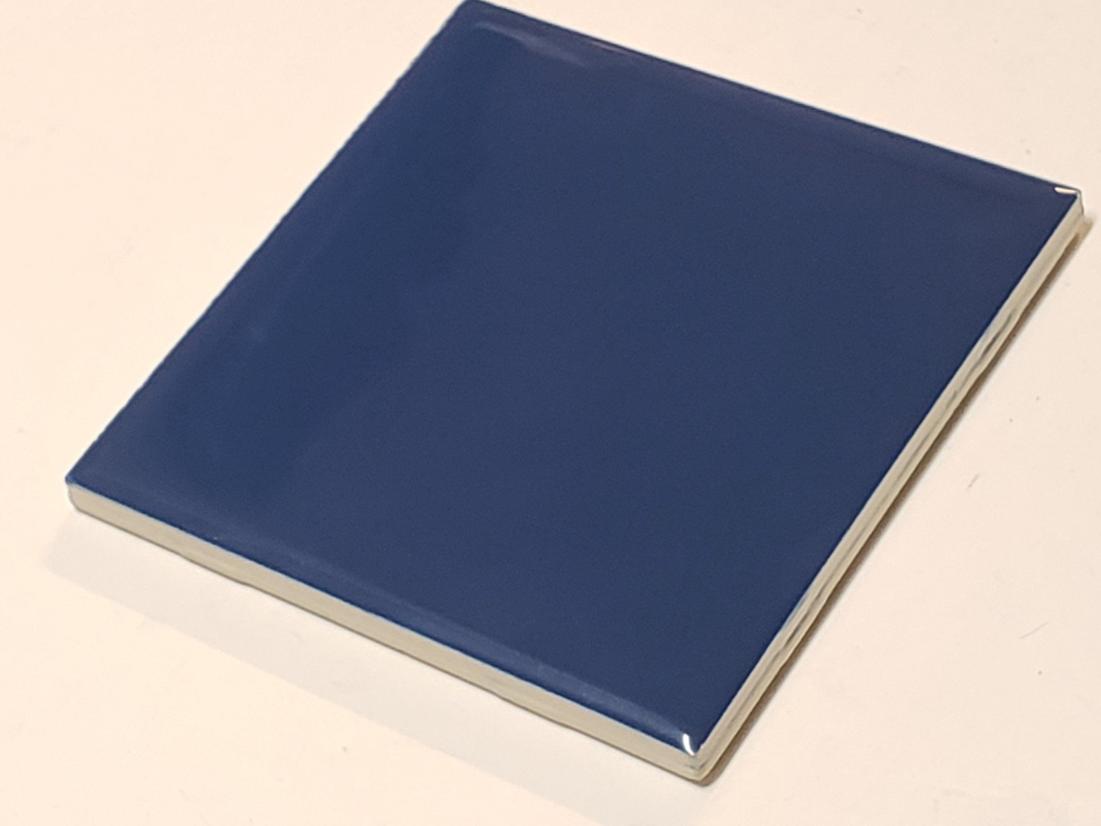 Vtg 1 Ceramic Tile – Cobalt Blue Glossy Square 4 1/4 NOS NEW