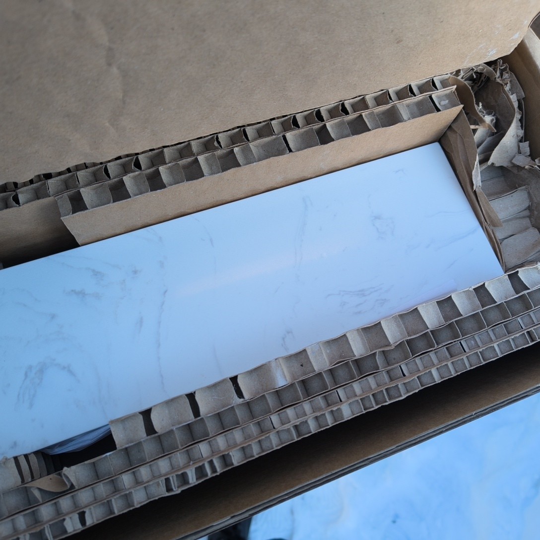 Engineered Stone Sidesplash In Cala White Item # ET22CW-SS