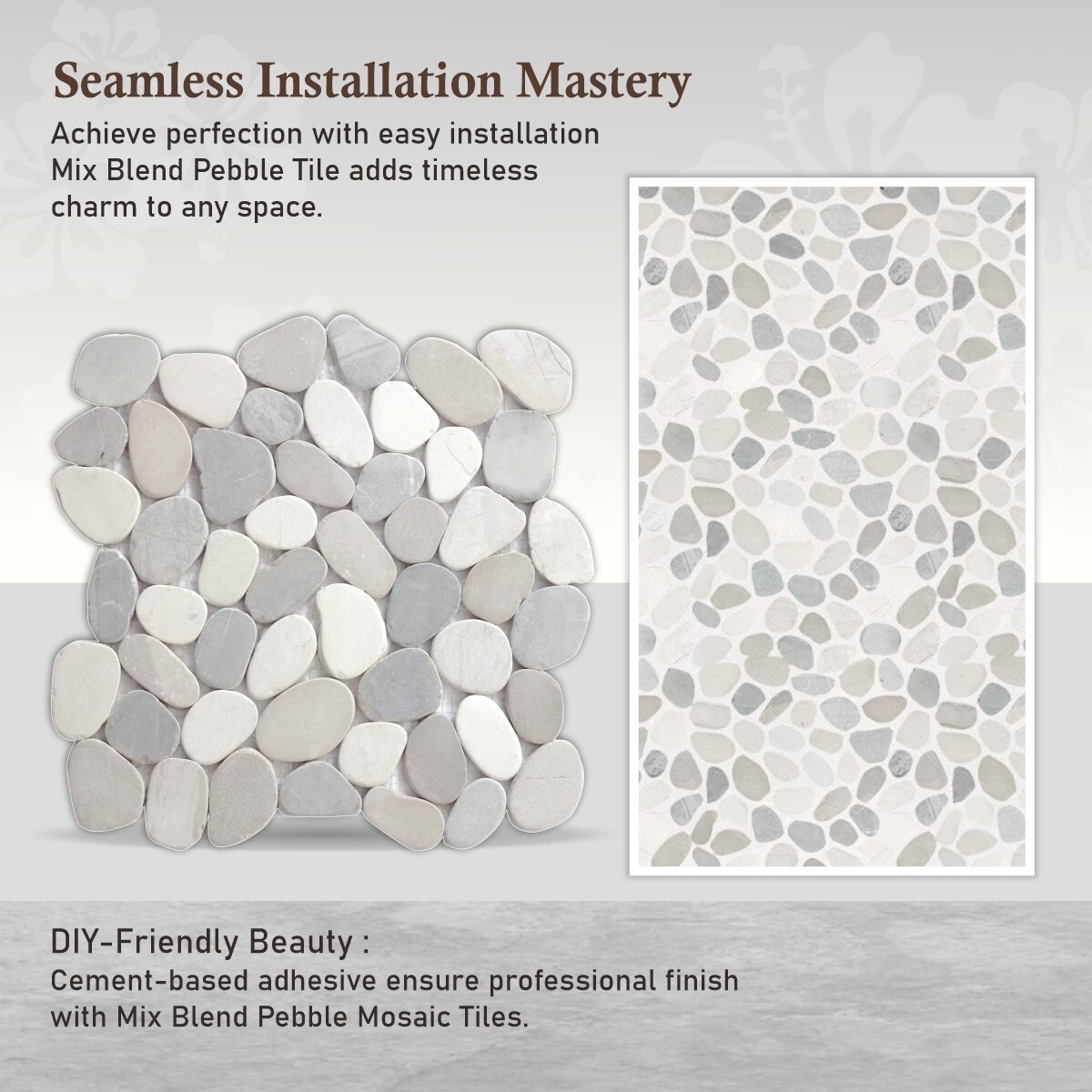 Mix Blend Sliced Pebble Mosaic Wall & Floor Tile ($10.16/SqFt)