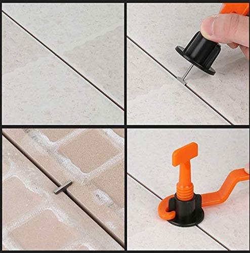Tile Leveling System Kit with 100 Pcs Tile Leveler, 2 Wrenches, 500 Tile Spacers