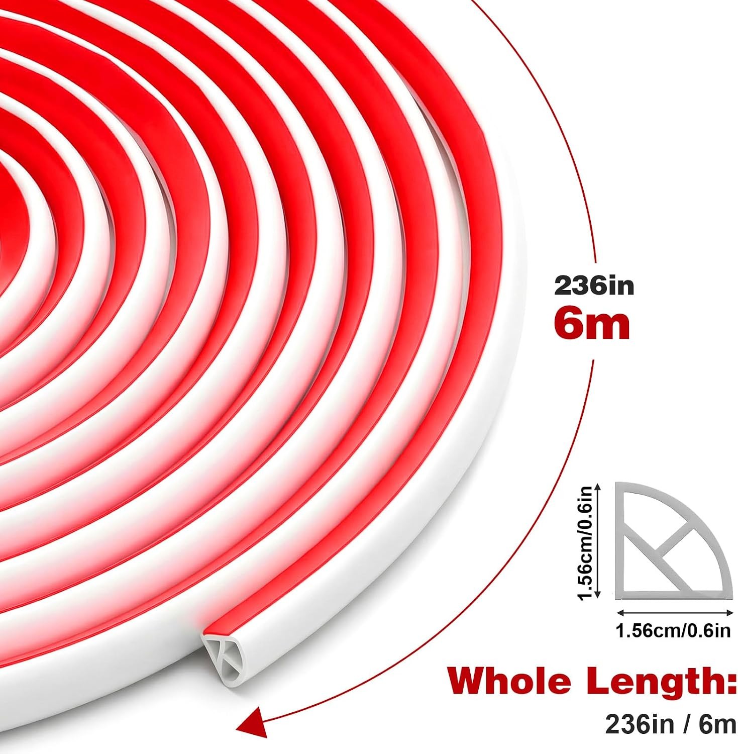 Flexible Silicone Rubber Edge Trim, Peel and Stick Bendable Molding for Floor,