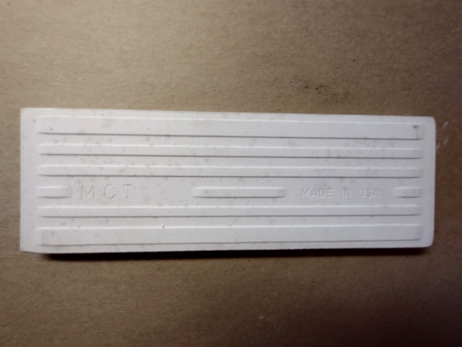 1 Tile MCT USA 6-1/8″ Gloss Off White Cream Bullnose Ceramic Wall Vintage