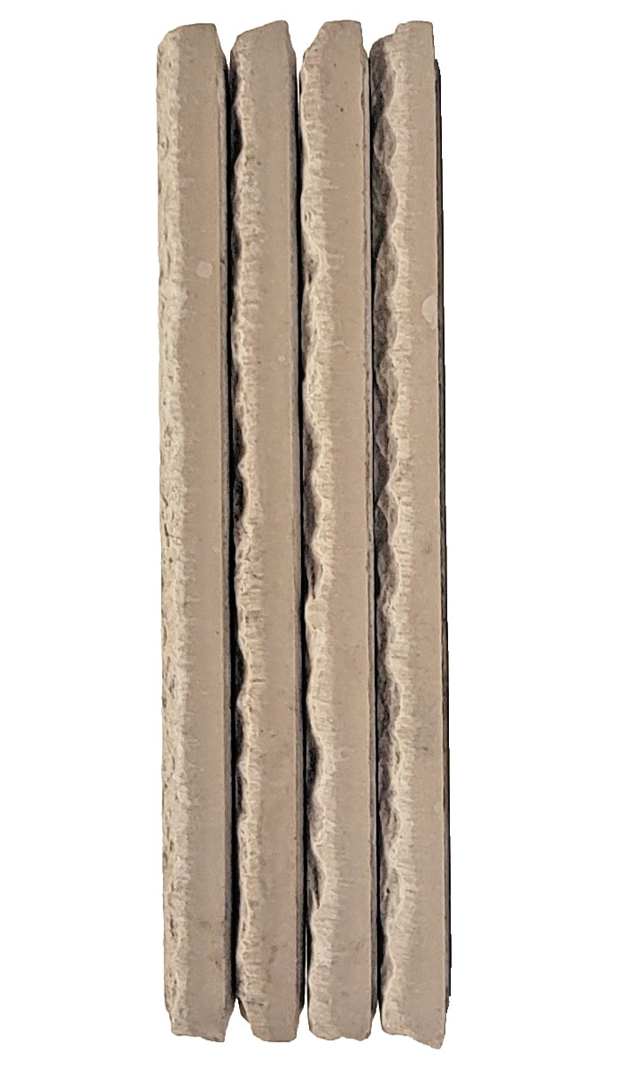 Italian Beige Ceramic Tiles 6.5″ x 6.5″ Chiseled Edge (Lot of 4) Rustic Tumbled