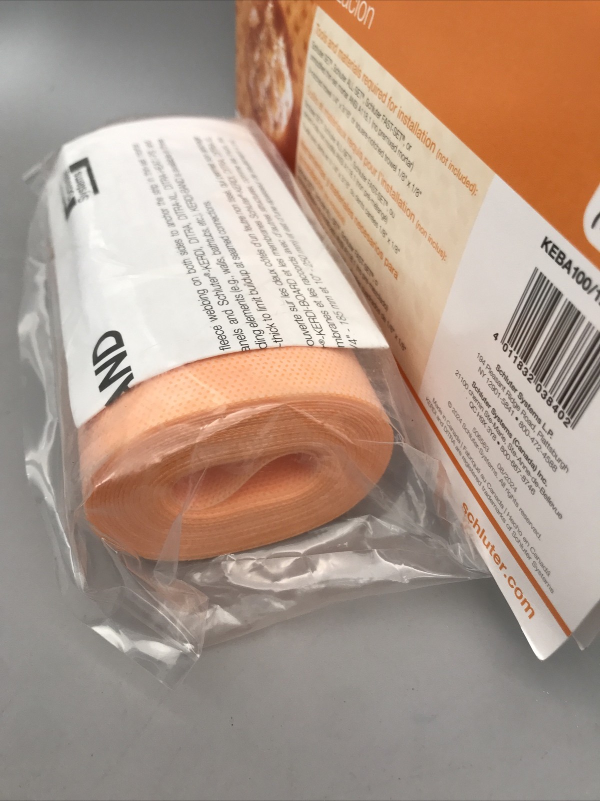 SCHLUTER-KERDI Waterproofing Band 5″ X 16′ 5″ – 125 mm x 5 m New