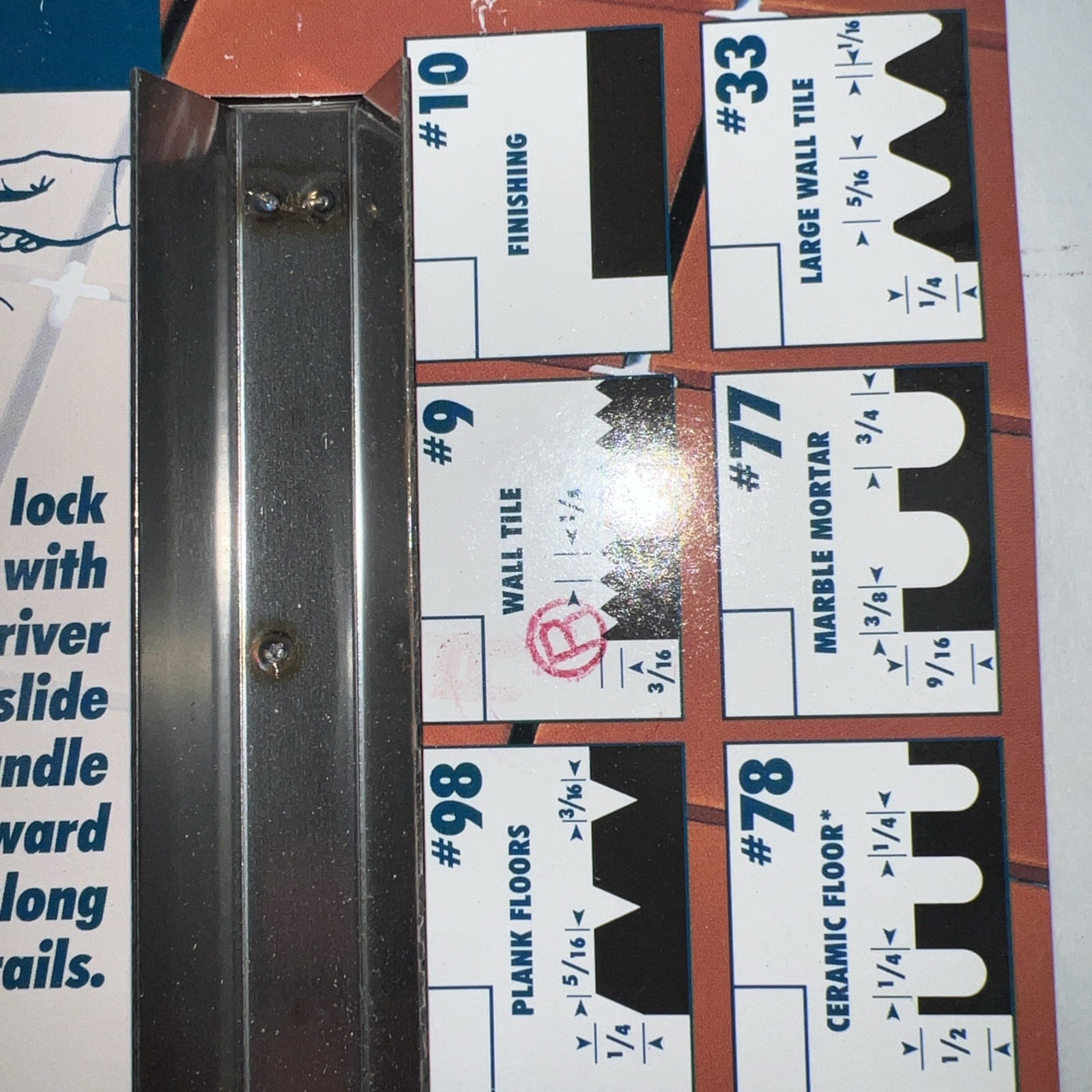 Barwalt 31091 Tile and Wood Flooring Trowel Blade #09 Lot of 3