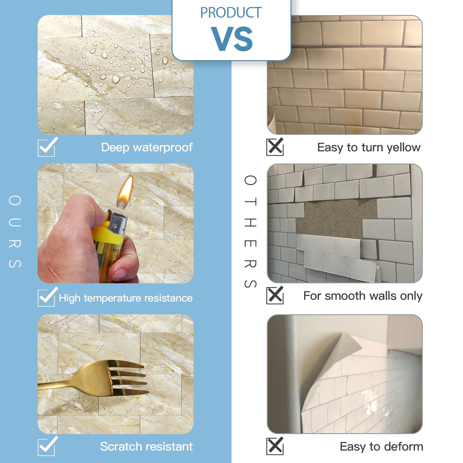 2026 New Upgrade Peel and Stick Backsplash Tile, Peel and Stick 11.34″ X 11.5…
