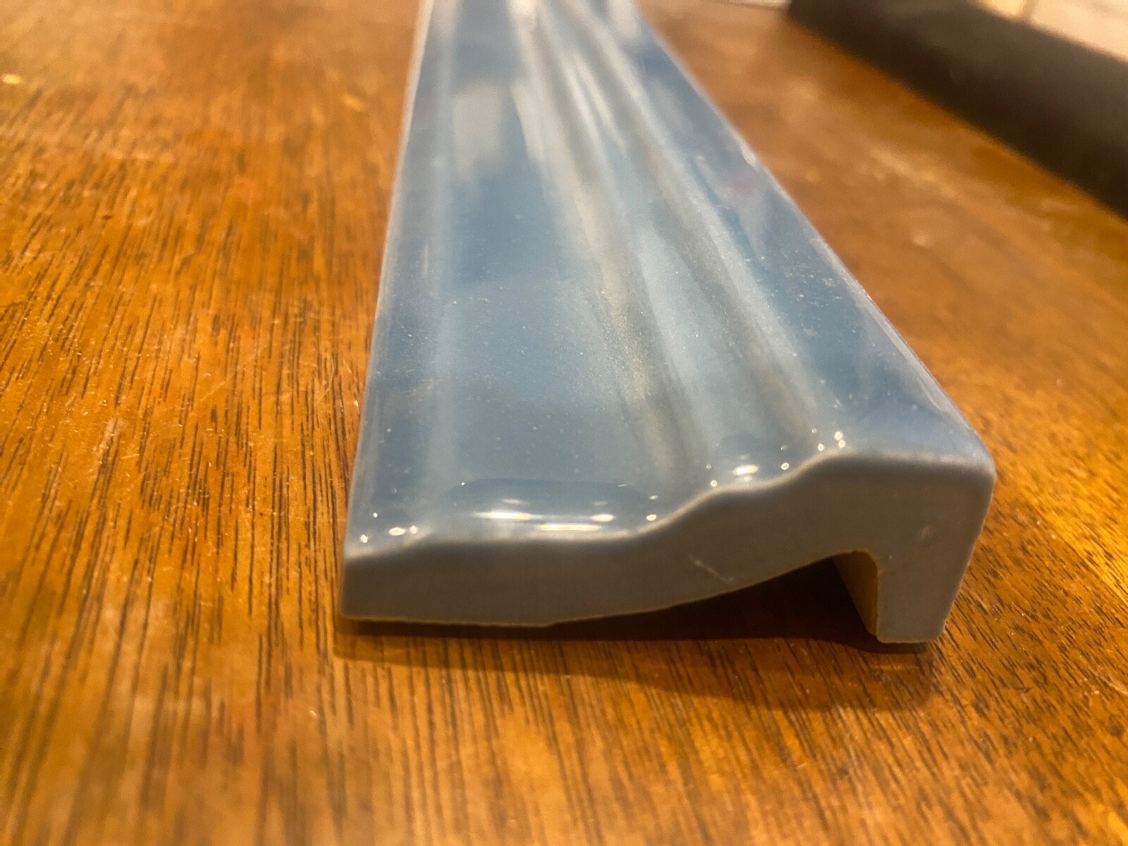 TILEBAR: CERA TILE 2″X12″ LOFT TORELLO BLUE CHAIR RAIL TILE DEADSTOCK OPENBOX