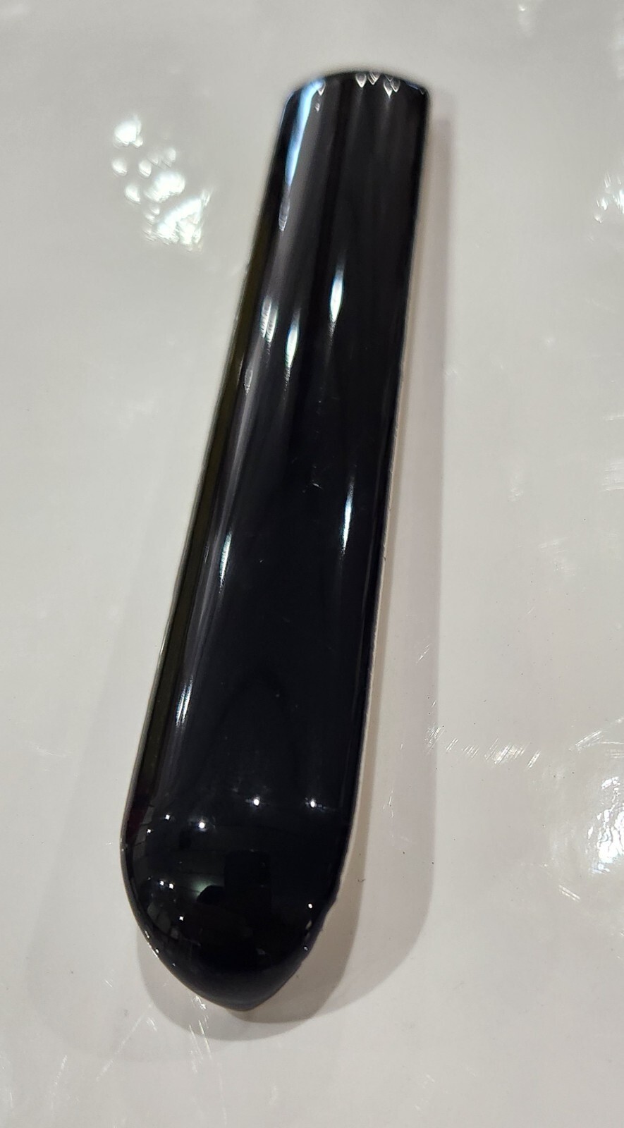 Glossy Black Quarter Round Ceramic Tile 1×6 Inch And Beak