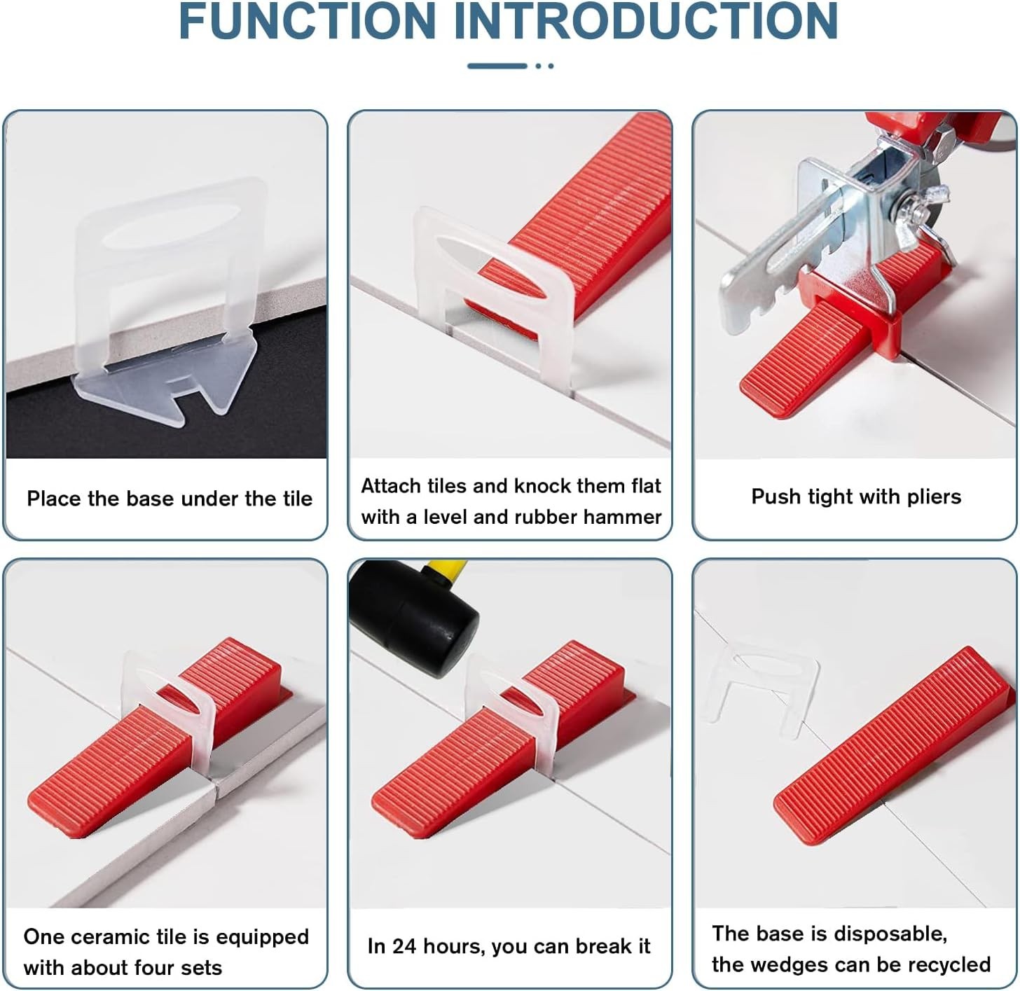 2000 Pzs Clips Nivelacion Azulejos 1.5mm Separadores Profesional Ceramica Piedra