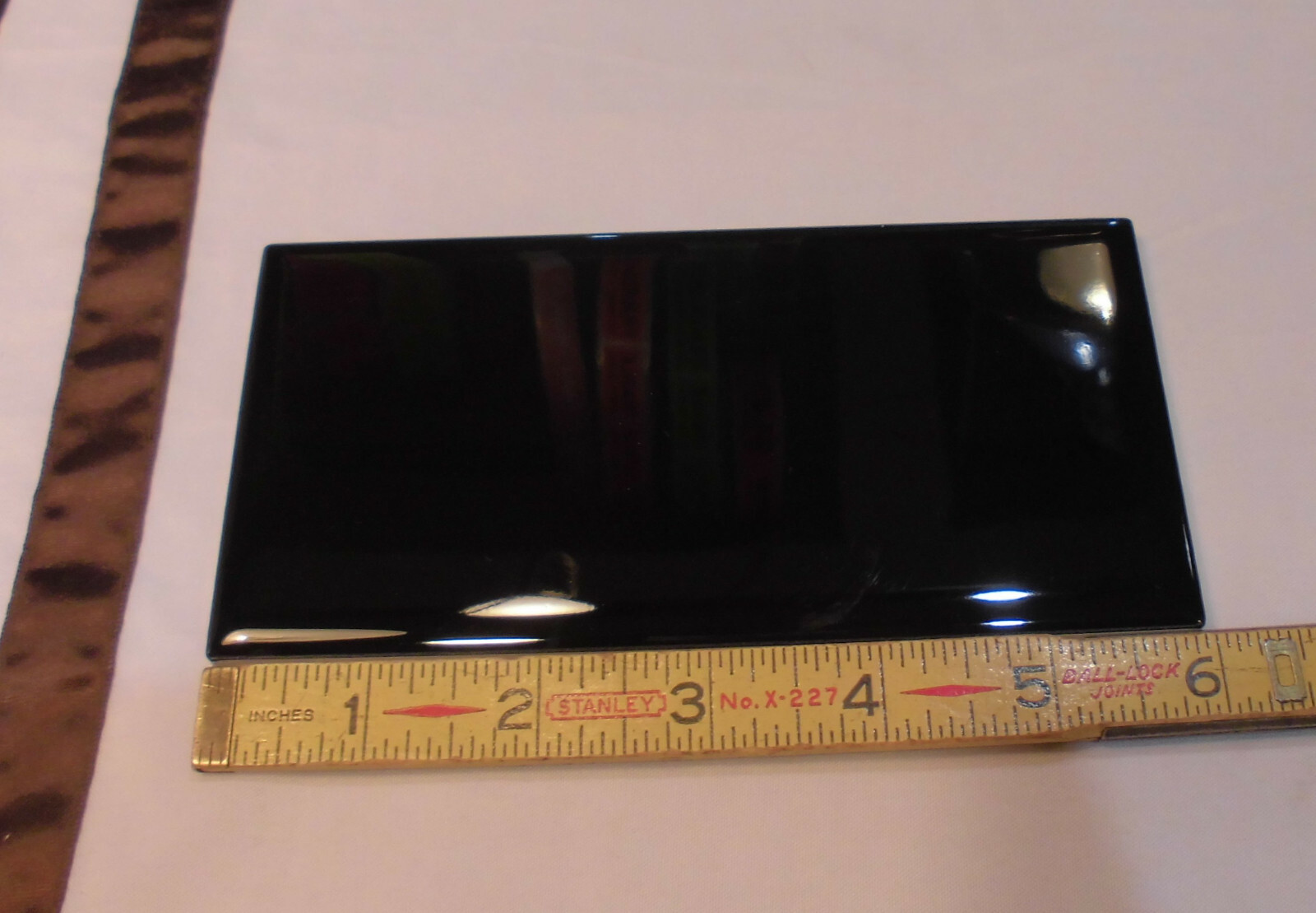 10 pcs. *Gloss Black* 3″ X 6″ Subway Ceramic Tiles; by American Olean, New Stock