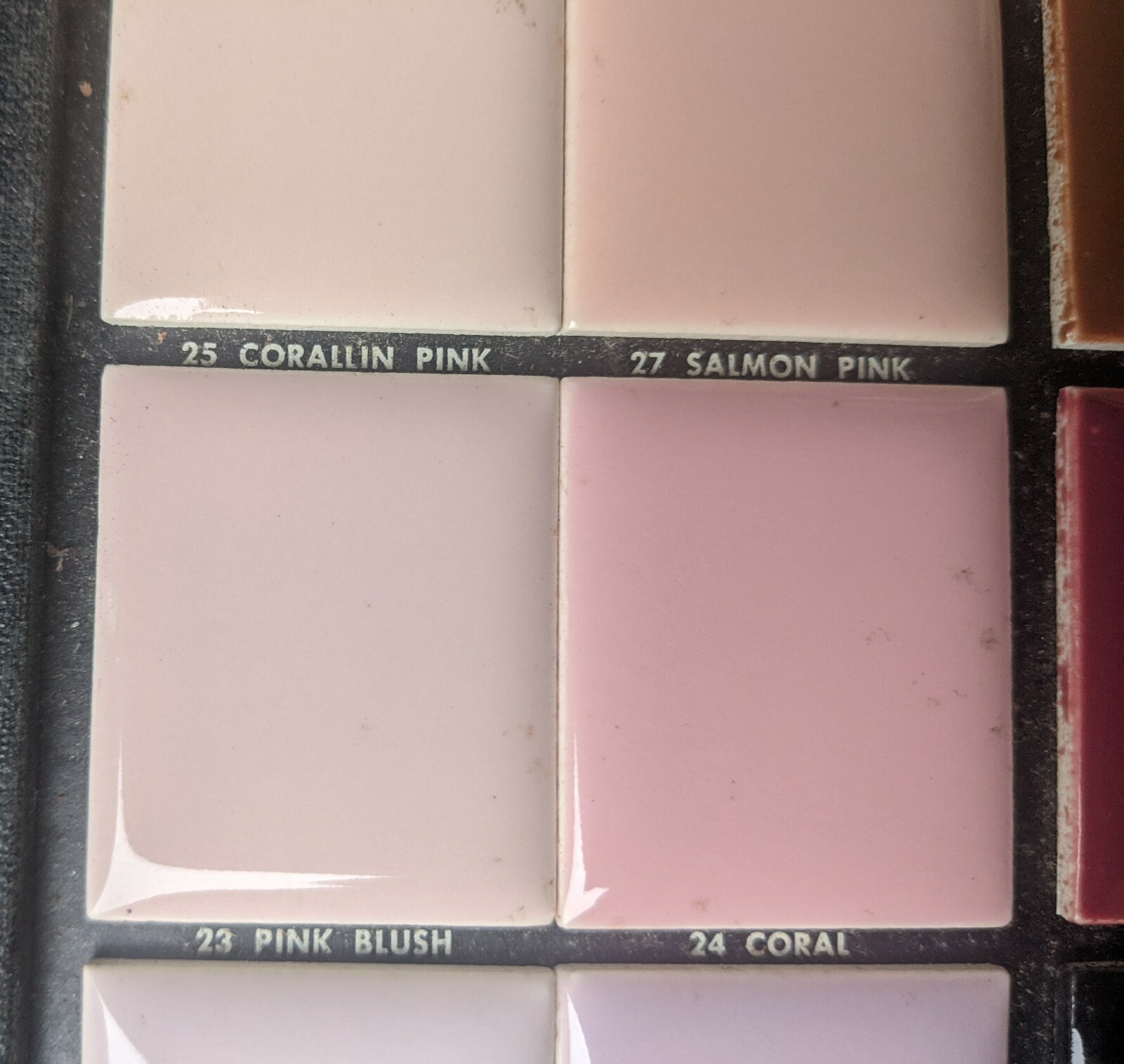 1 pc of American Olean Vintage Ceramic Pink Tile 4 1/4″ NEW Color #24 “Coral”