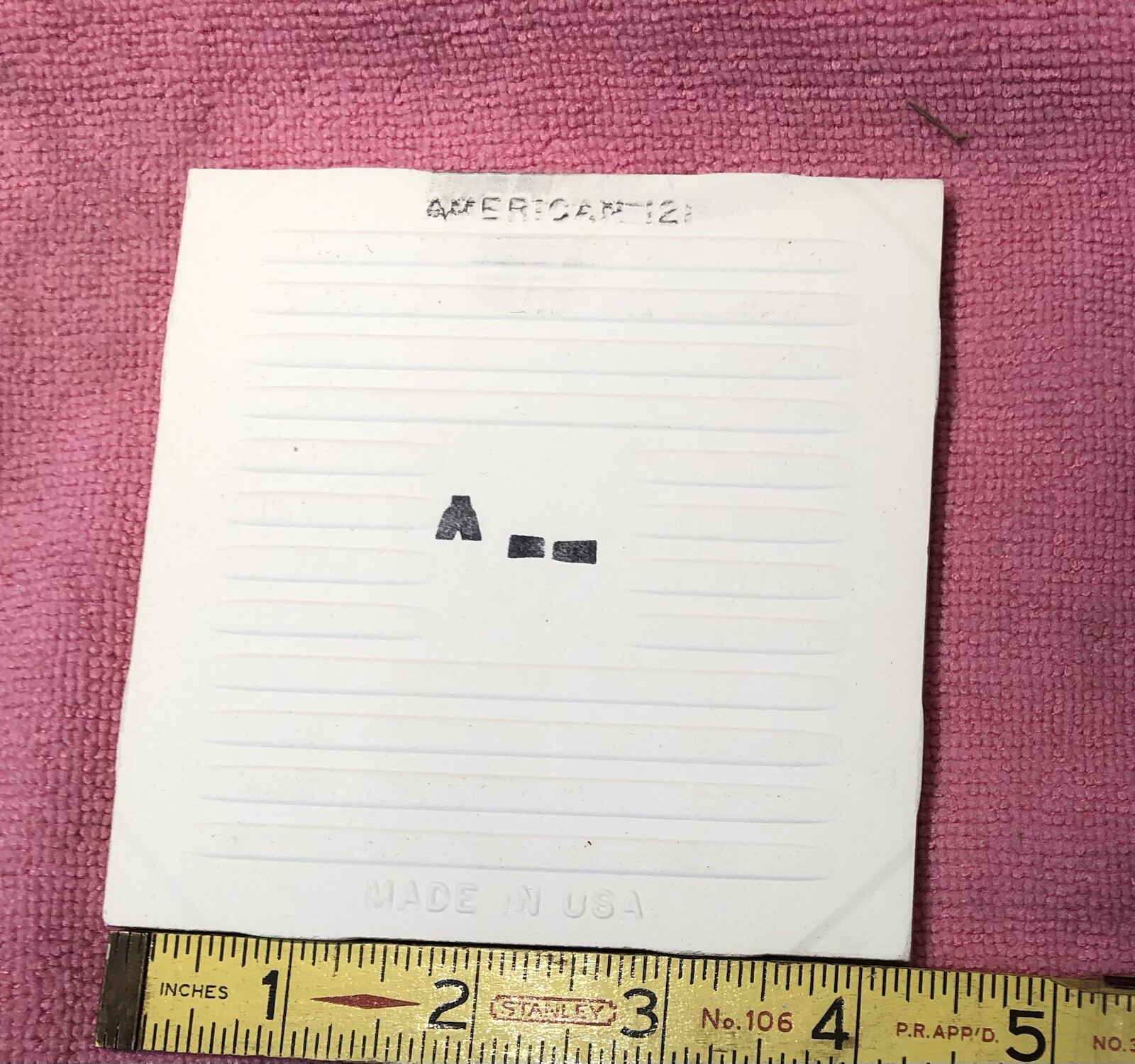 1 pc. Vintage *Pink Blush* Glossy Ceramic Tile #23 by American Olean 4-1/4″ New