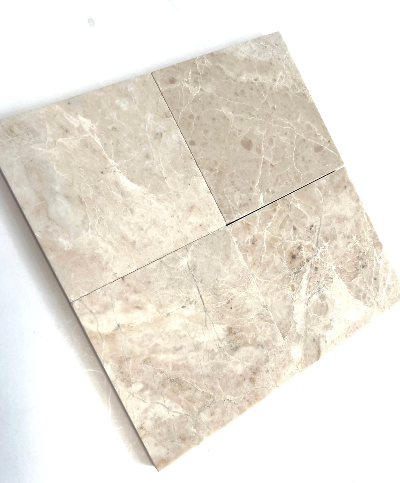 4×4 Cappuccino Beige Brushed Finish Marble Tile Backsplash Floor Wall (1 SF)