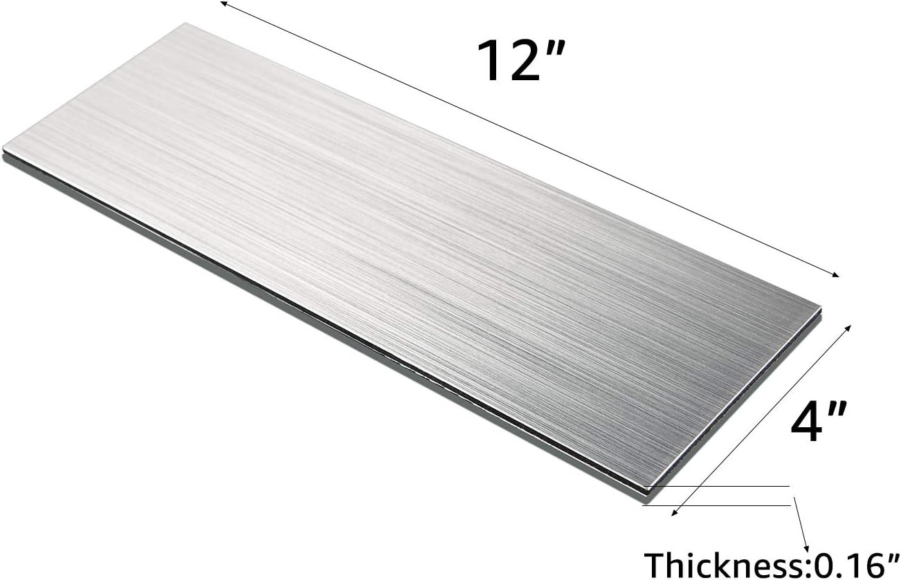 30 Pack of 4″ X 12″ Peel and Stick Stainless Steel Kitchen Backsplashes