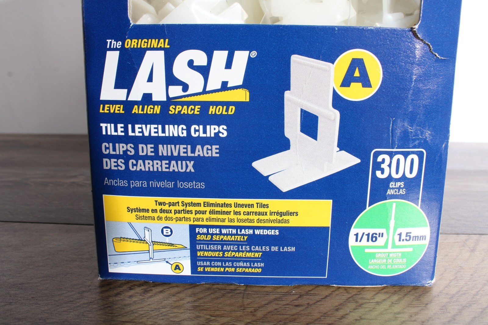 QEP LASH White 1/16″ Title Leveling Clips 300 Pk Title Spacer Level System New