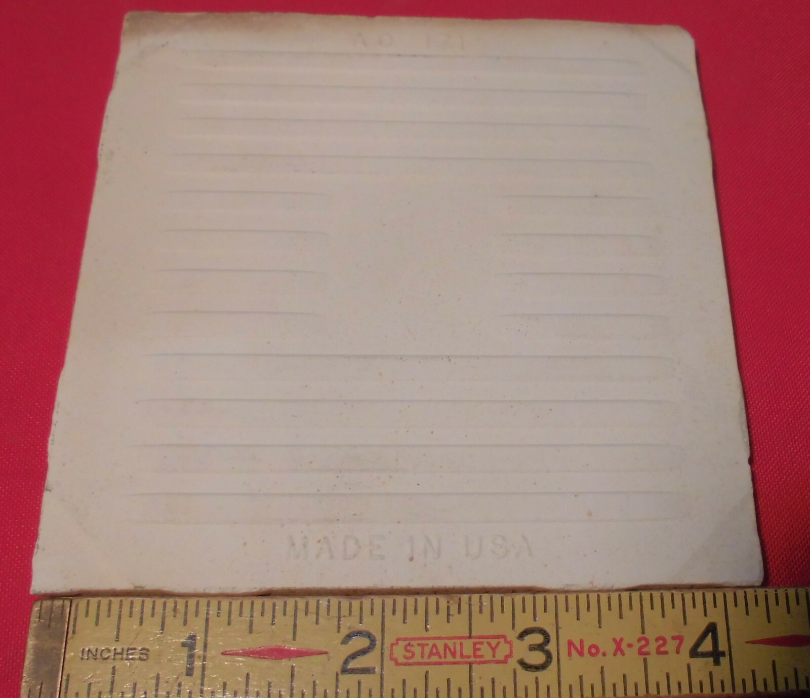 1 pc. *Brown-Nutmeg* 4-1/4″ Scored Glossy Ceramic Tile: by American Olean: NOS