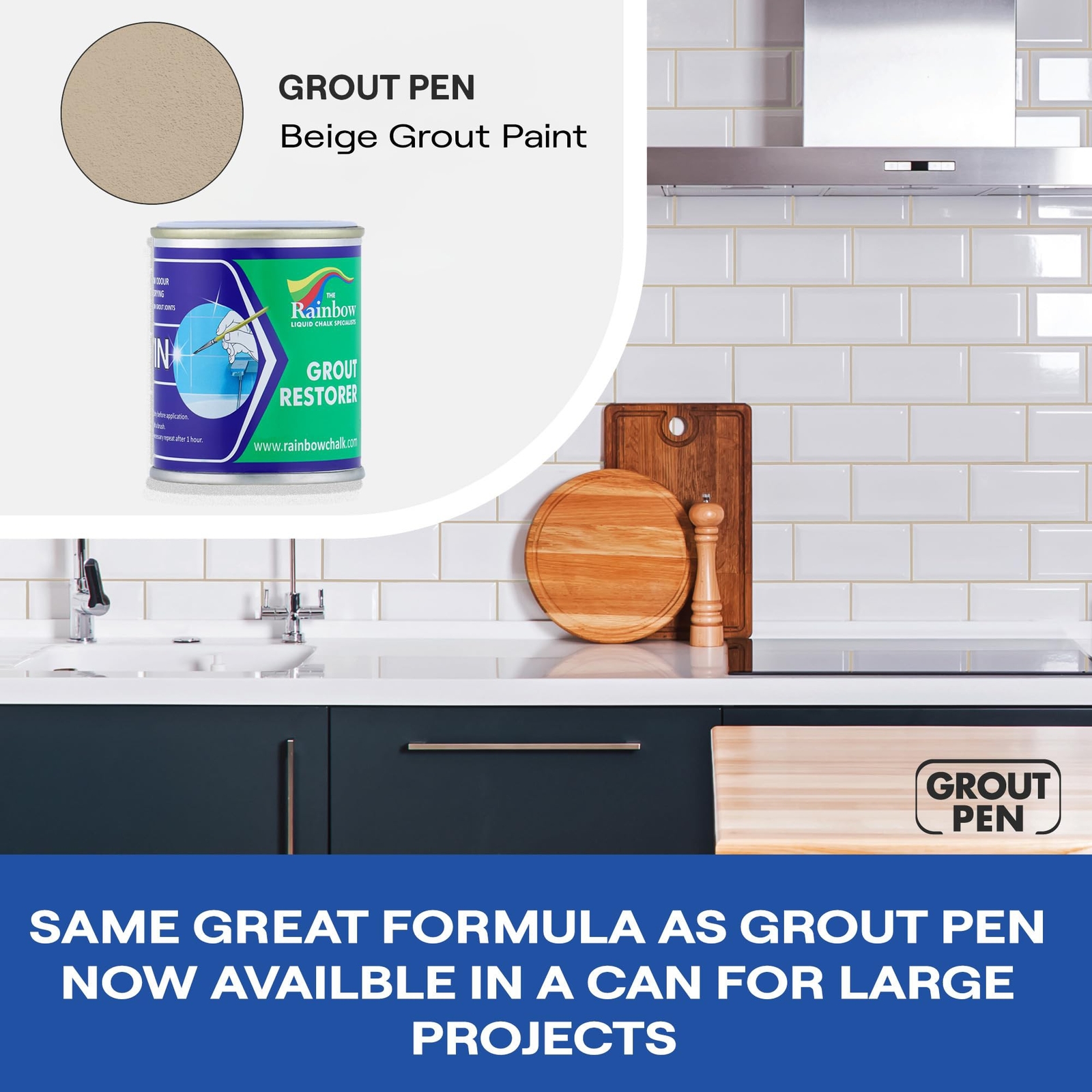 Grout Pen Beige Grout Paint: Waterproof Tile Paint Grout Refresh Restorer for…