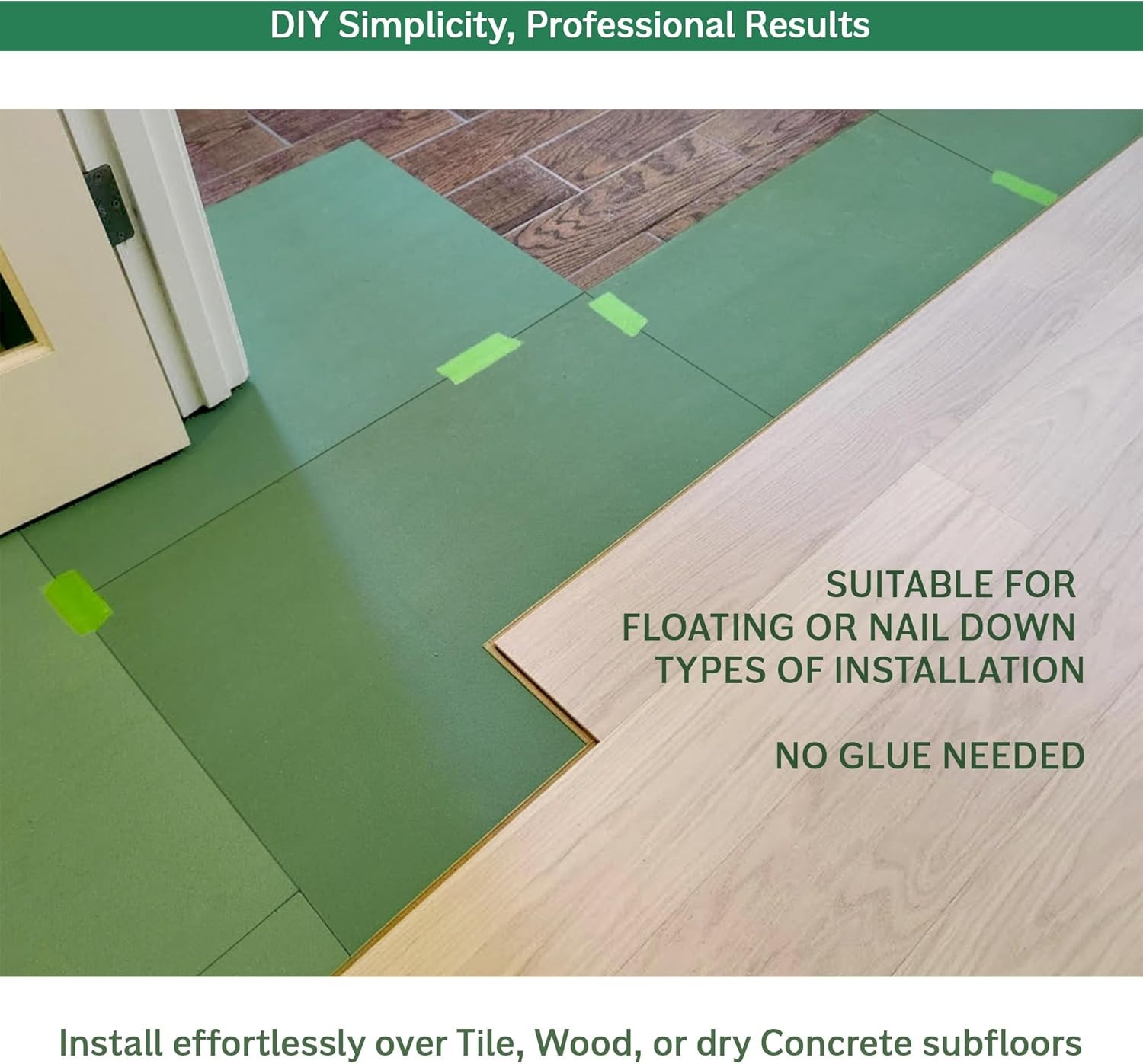 6mm Wood Fiber Flooring Underlayment 90 sq ft Soundproofing for Laminate