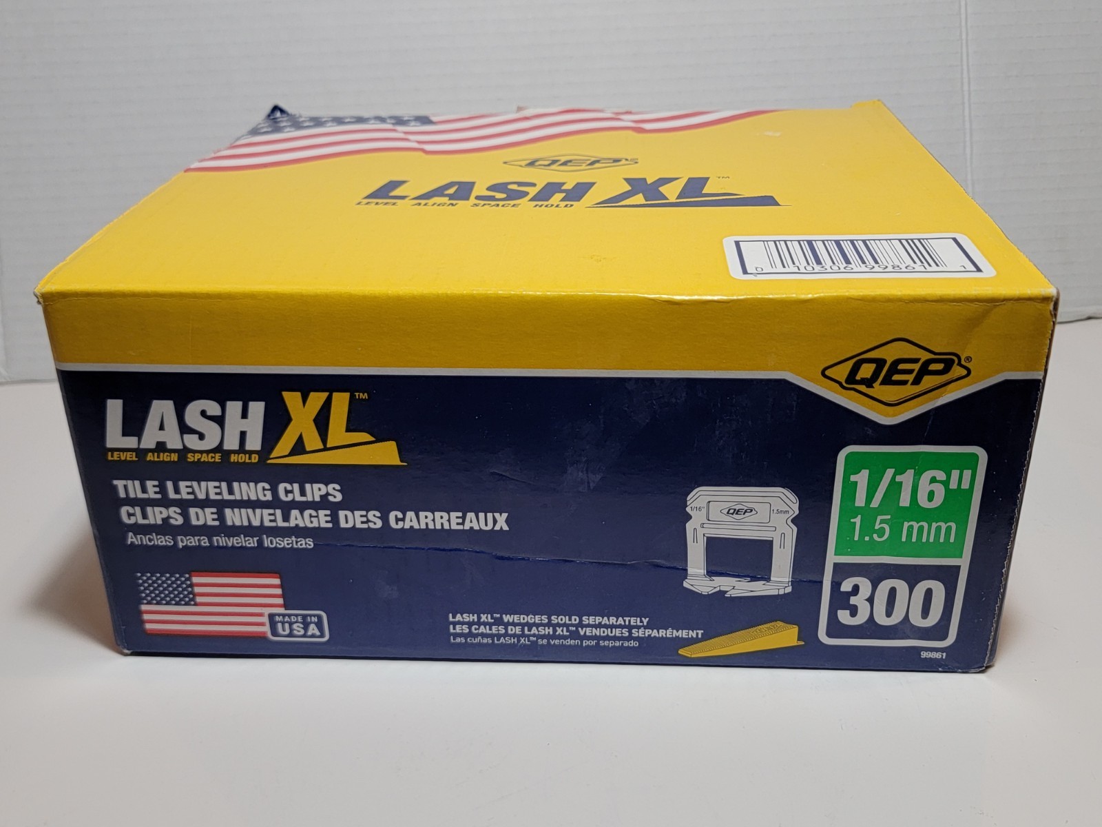 QEP Lash XL Tile Leveling Clips 1/16″ 1.5mm Part A CLIPS ONLY (300 Count)