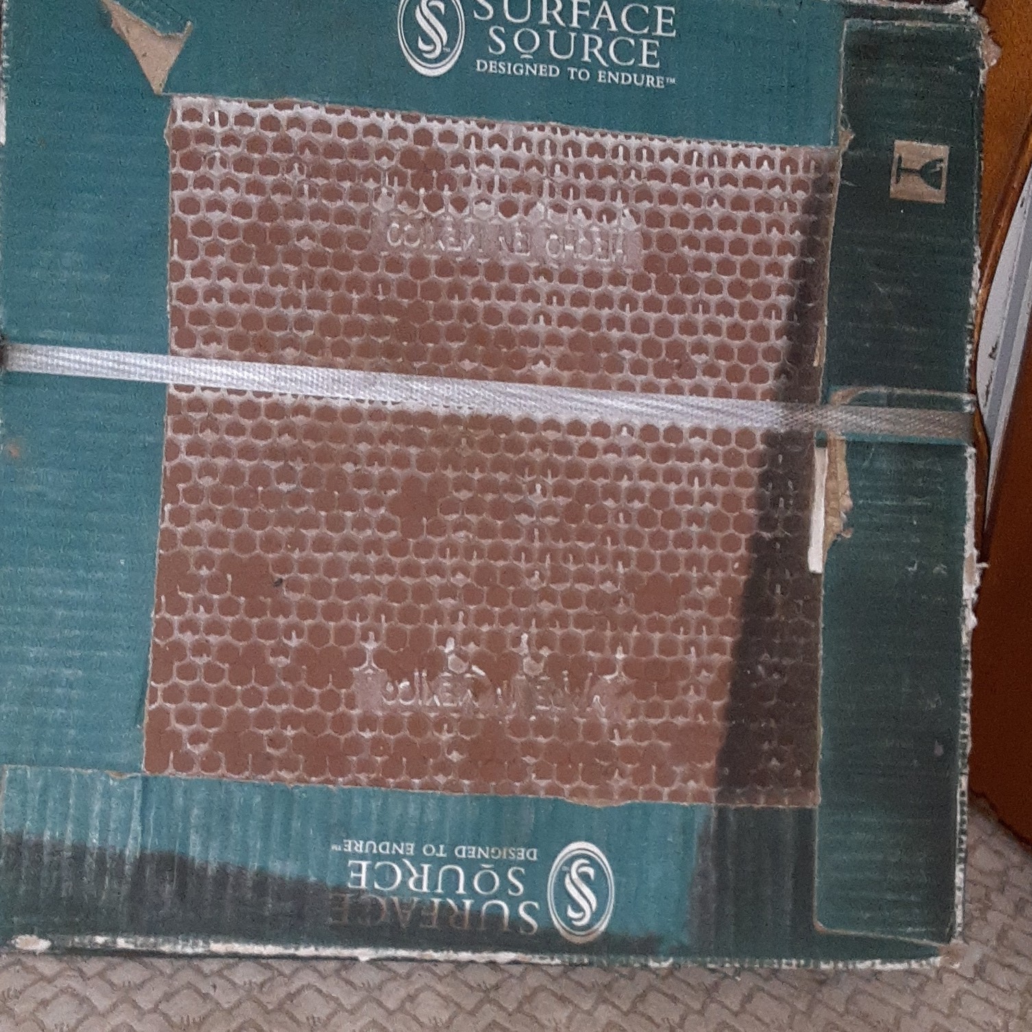 Surface Source Antique Style Brown 13×13 Glazed Glossy Tile, Case 14 sq ft