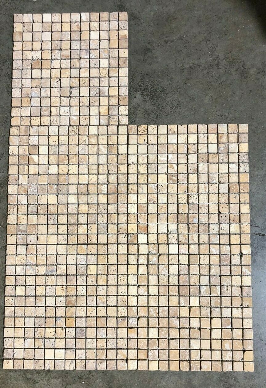 12×12 Tile Mosaic Tuscany Gold Travertine wall (10 Square Feet) Tiles T-33