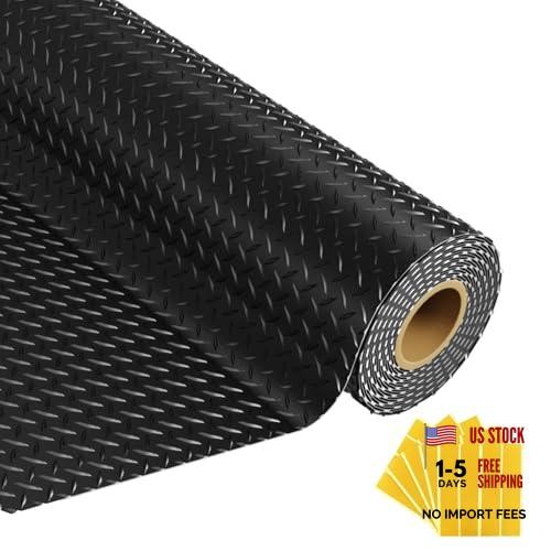 8×20 FT Garage Floor Mat, 2.8mm Thickened Flooring Roll for Under 8×20FT Black