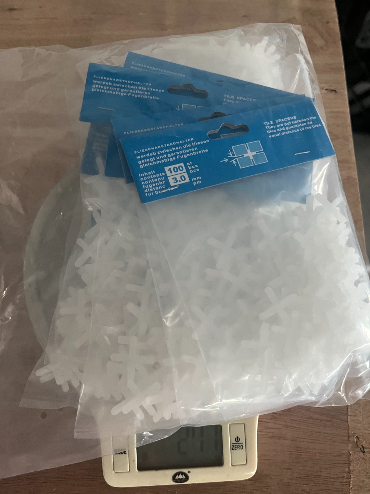 1000Pcs 1/8″ 3.0mm Cross Tile Spacers for Wall Floor Ceramic Tiling Tools